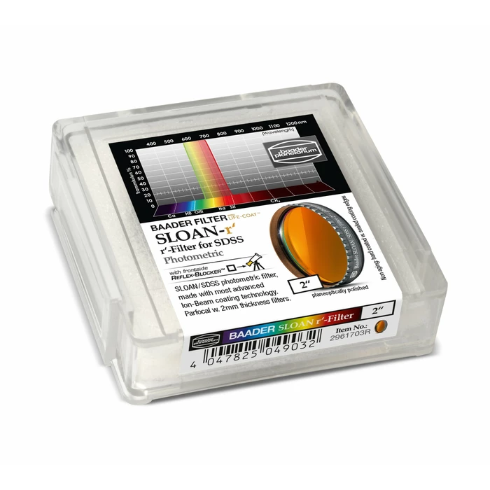 Filtr Baader SLOAN/SDSS &lt;span style=&quot;color: #ff6d02;&quot;&gt;r'&lt;/span&gt;-Filter 36mm – fotometryczny (1)