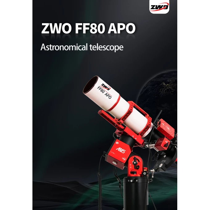 Apochromatischer Refraktor ZWO FF80 AP 80/600 Quintuplet