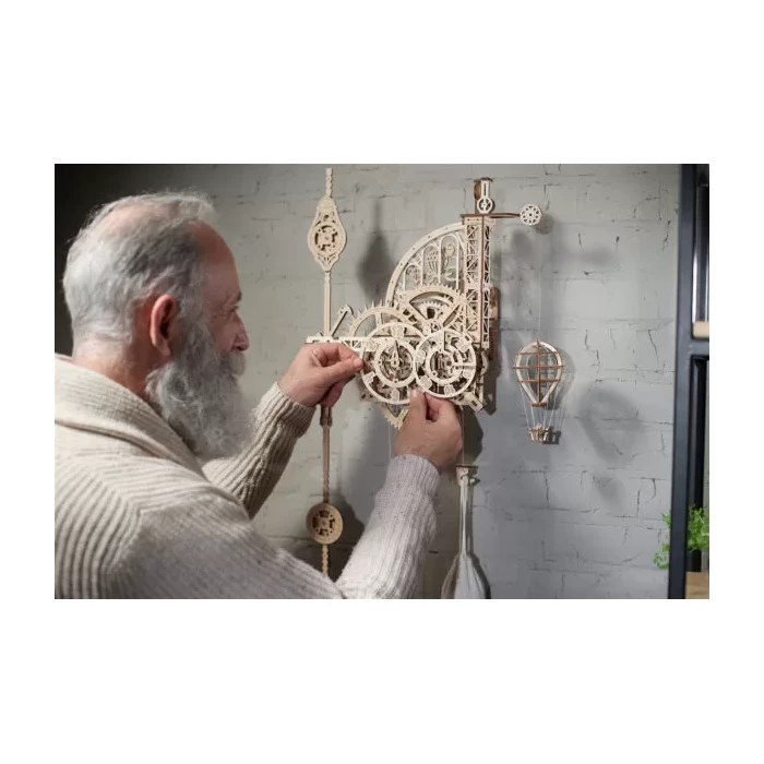 Puzzle 3D Zegar Ścienny z Wahadłem Aero Clock Ugears