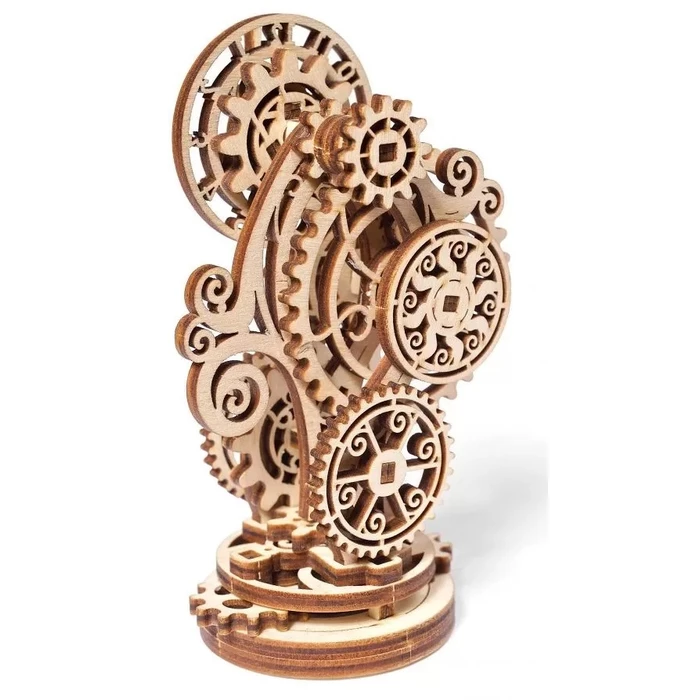 Puzzle 3D Model Drewniany Zegar Steampunk Ugears