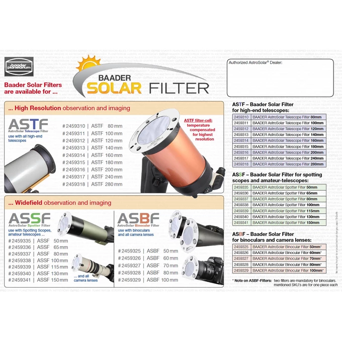 Filtr słoneczny Baader ASBF 100 AstroSolar ND 5,0 (OD=5,0) 100 mm